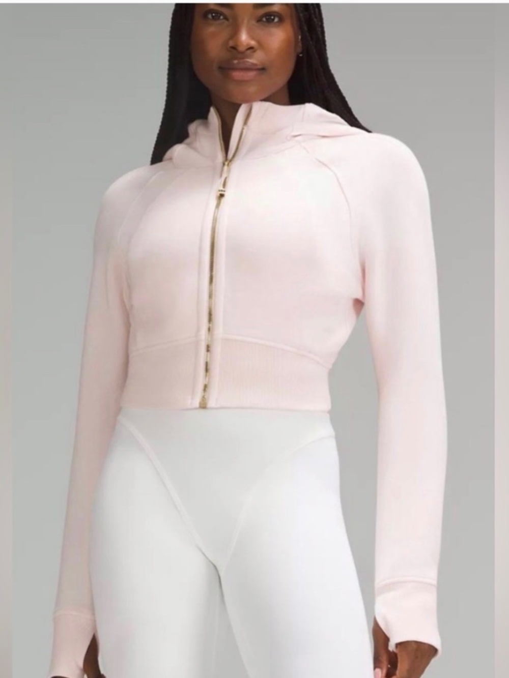 RARE Lululemon Scuba Full-Zip Cropped Hoodie in Strawberry Milkshake Size 8